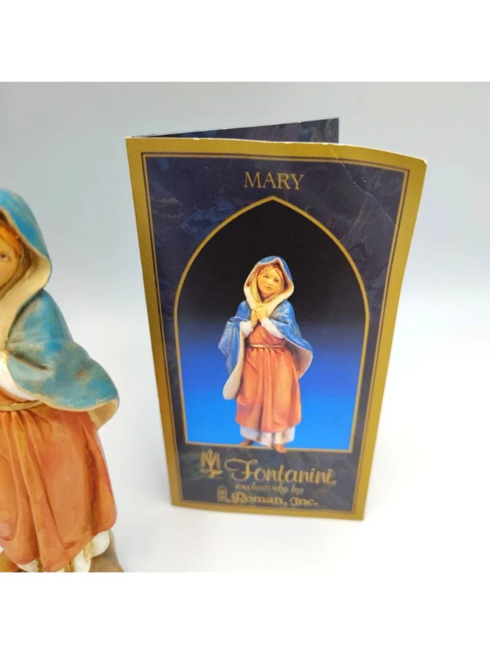 Fontanini Mary Nativity Figurine 53502BX w/ Box Story Card Roman Italy 5 Inch